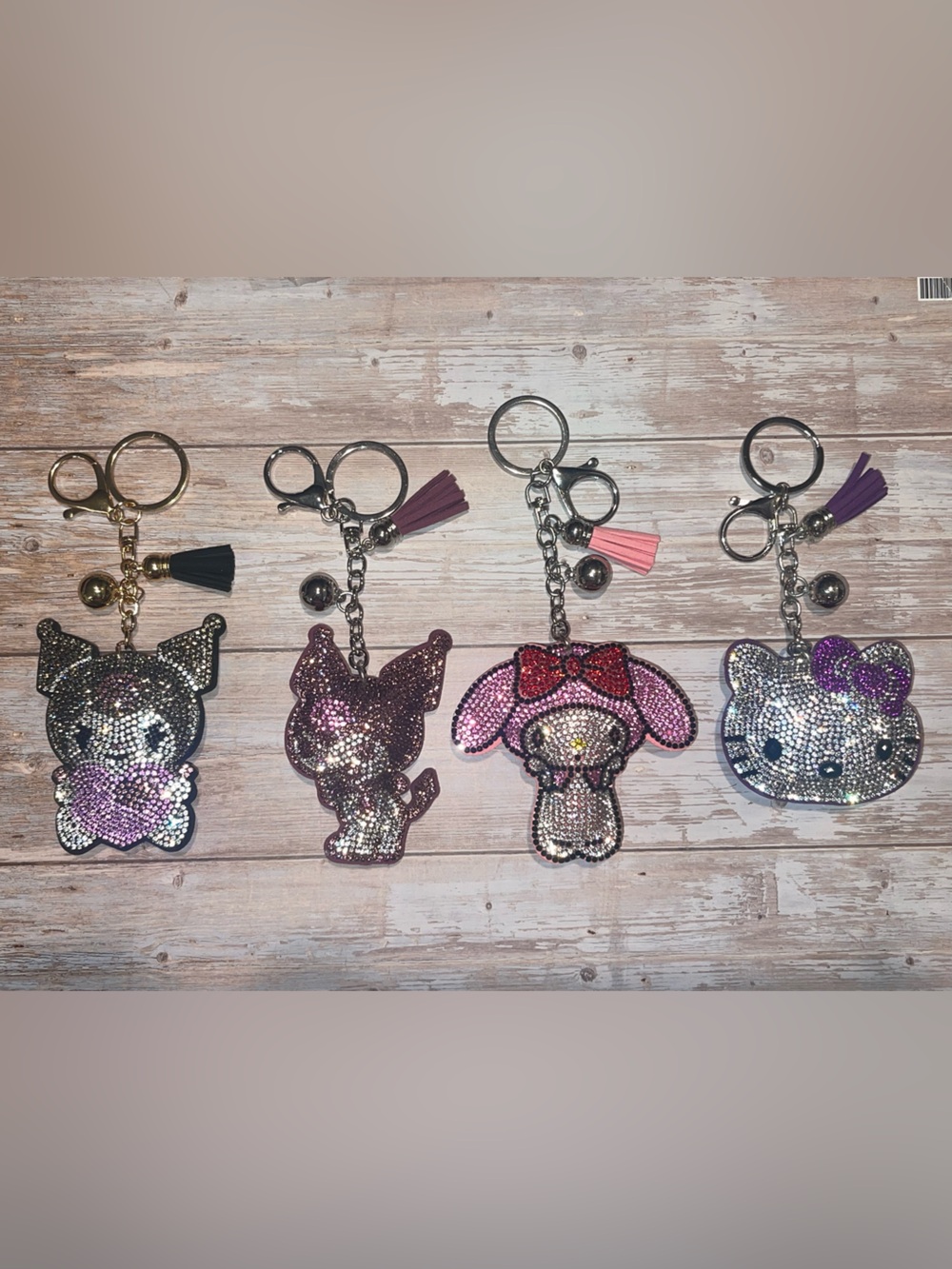 NEW HK & FRIENDS Rhinestone Keychain Bag Charm